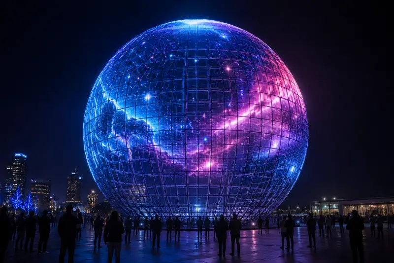 LED sphere rental for events with immersive 360-degree digital content