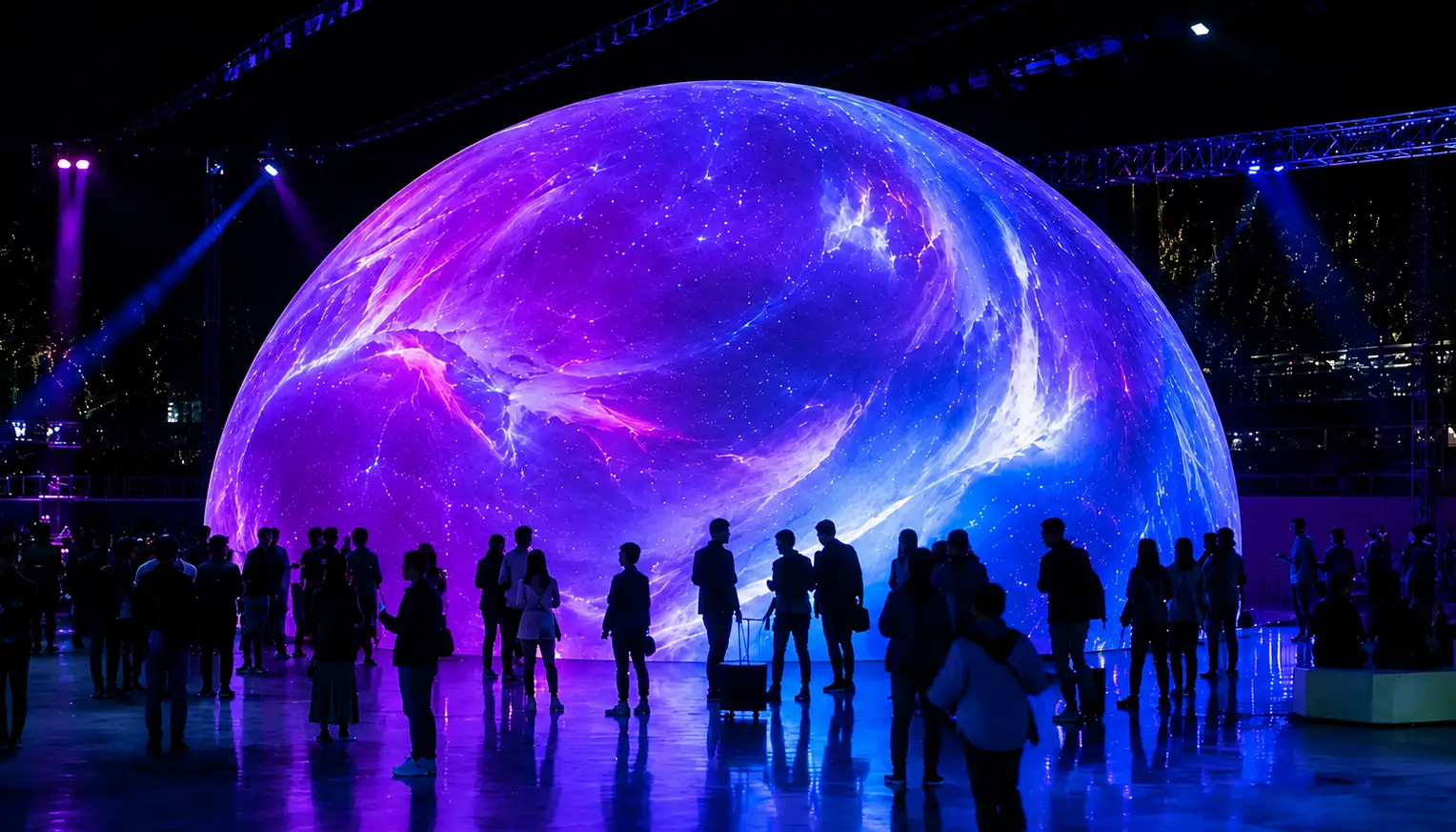 LED sphere rental for global events with immersive 360-degree digital content 