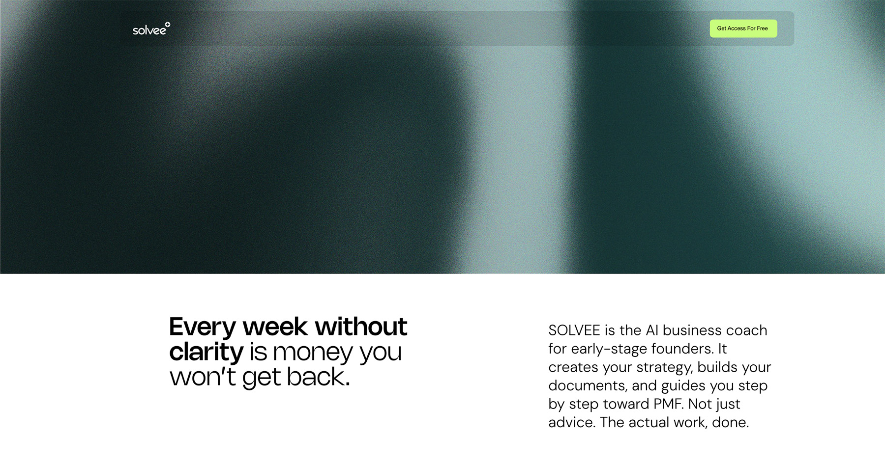 solvee | AI Business Coach for Early-Stage Founders