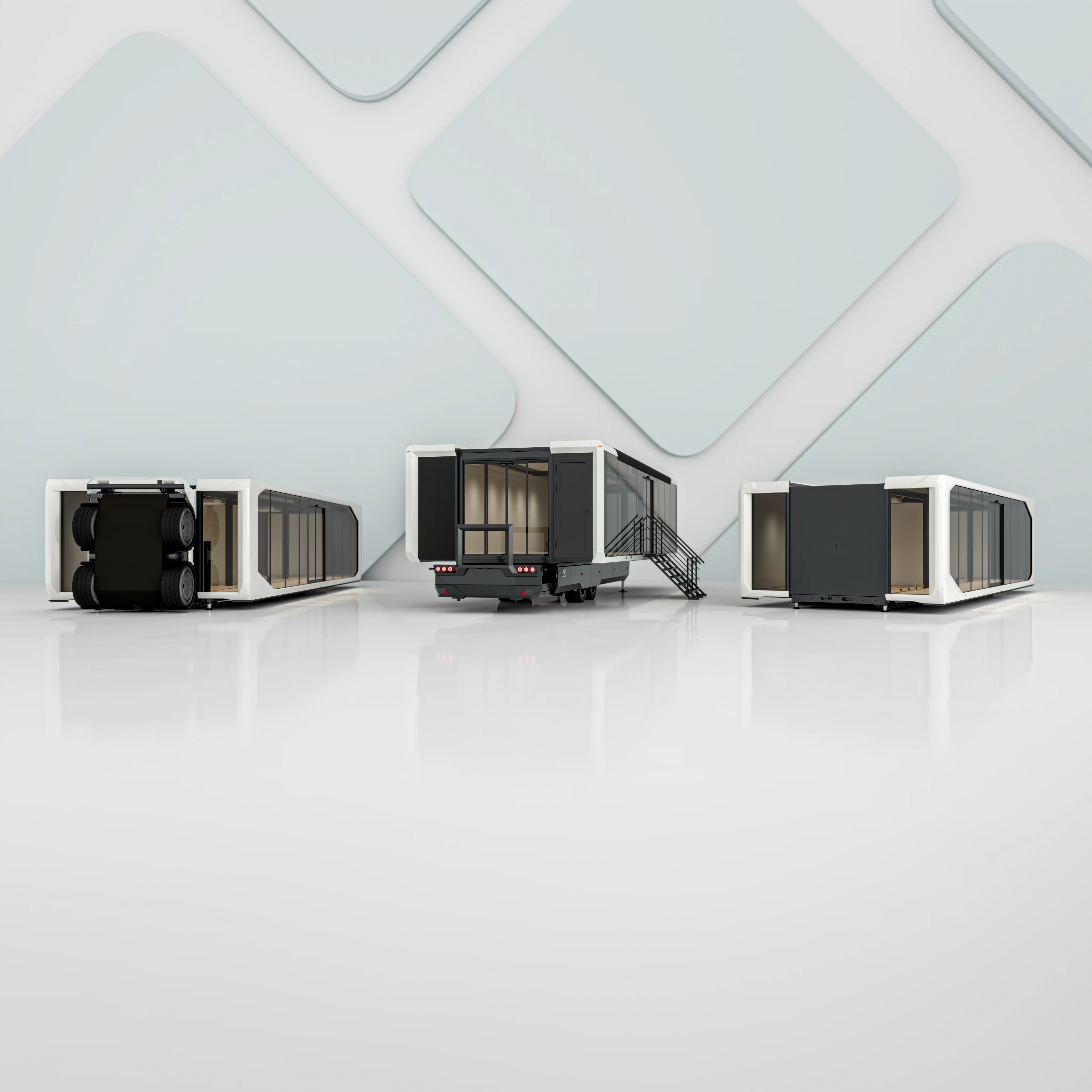 Mobile Expandable Products showcasing Touchdown, Trailer and Pod