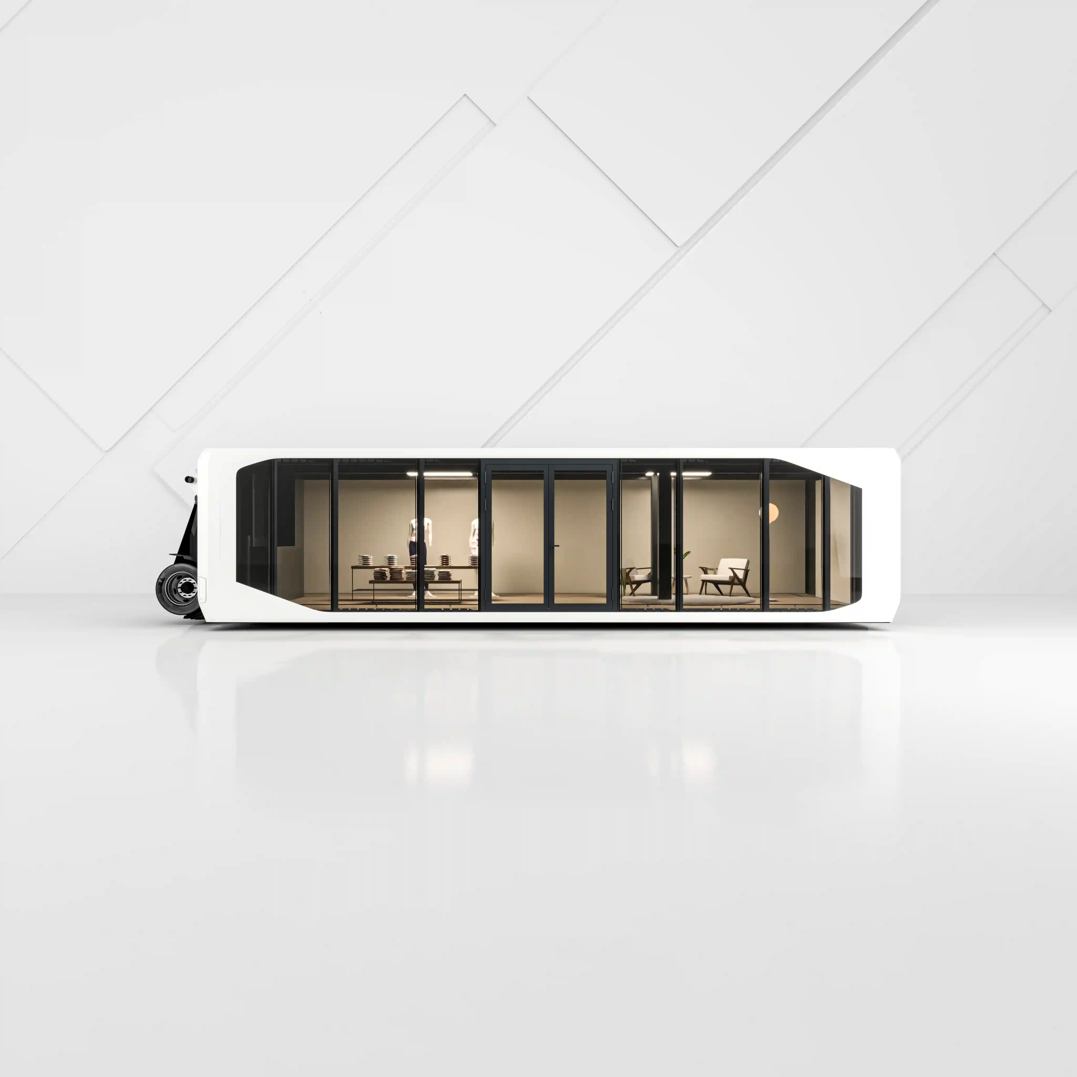 The Expandable Touchdown 38ft with extended office space, furnished and ready for use