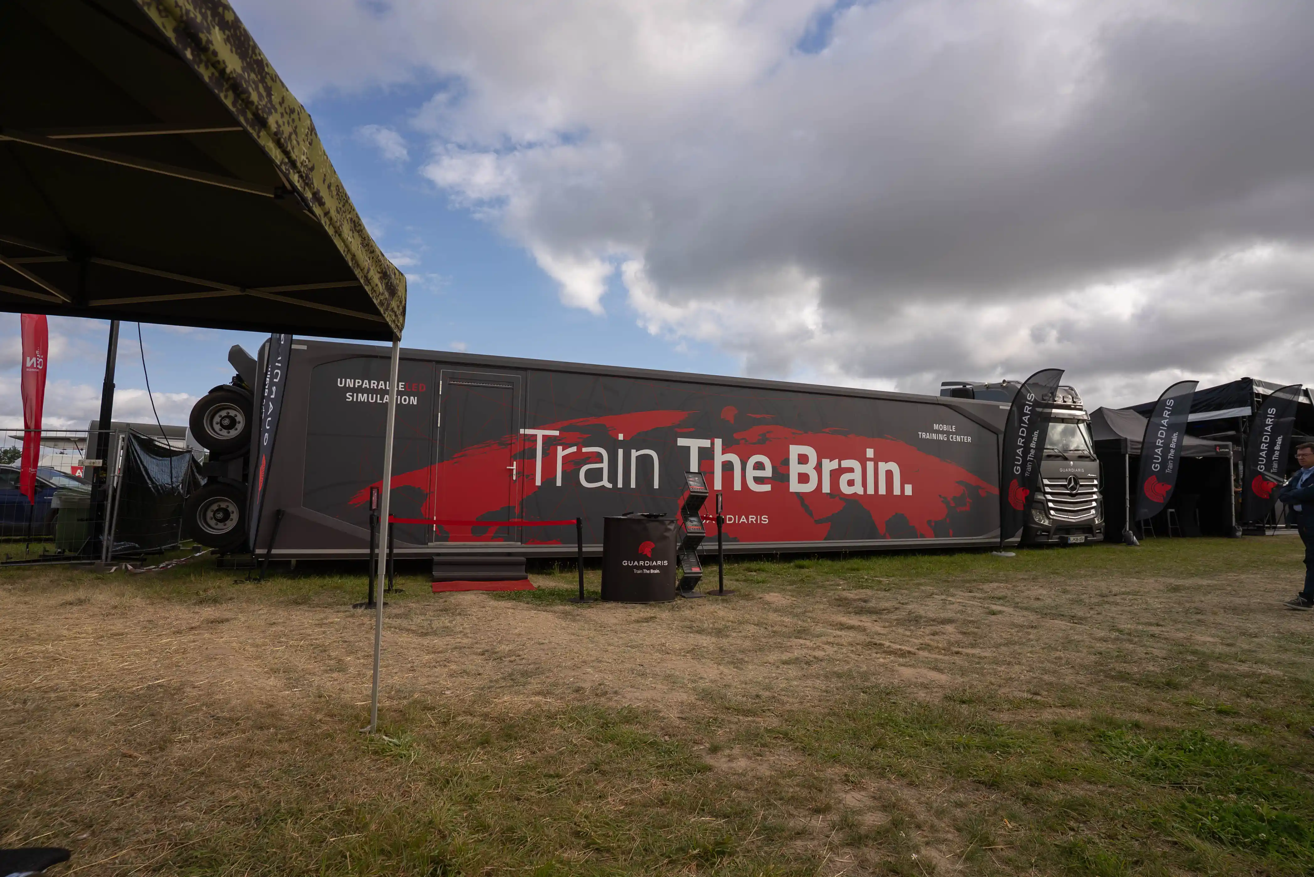 Expandable Touchdown trailer configured as a Mobile Training Center, lowered and ready for under an hour setup at a field site.
