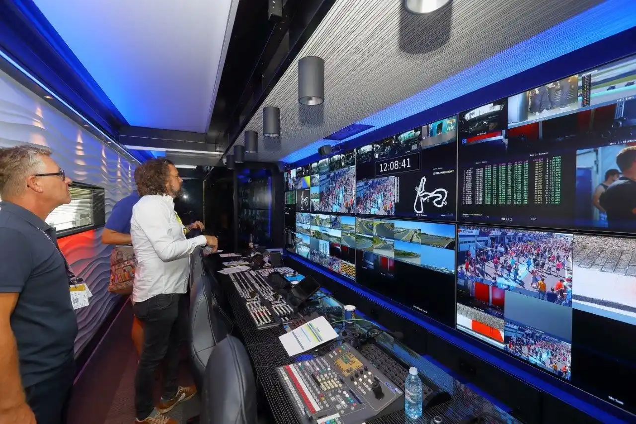 The interior of an Expandable Trailer what can be used as a portable music studio