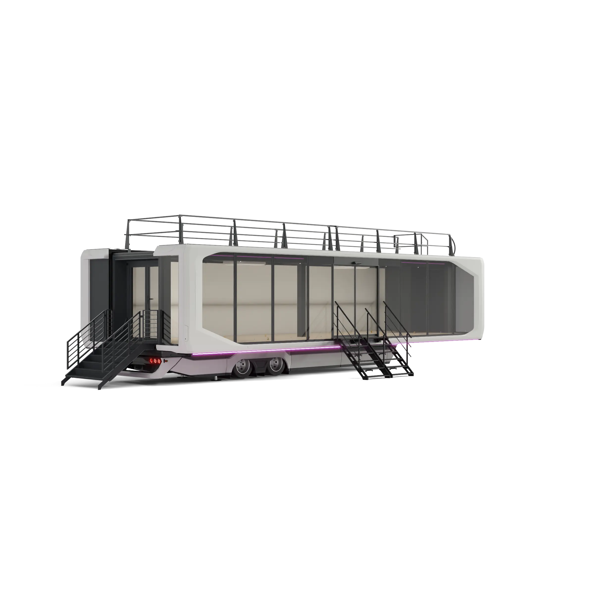 Expandable Trailer 44ft met dakterras
