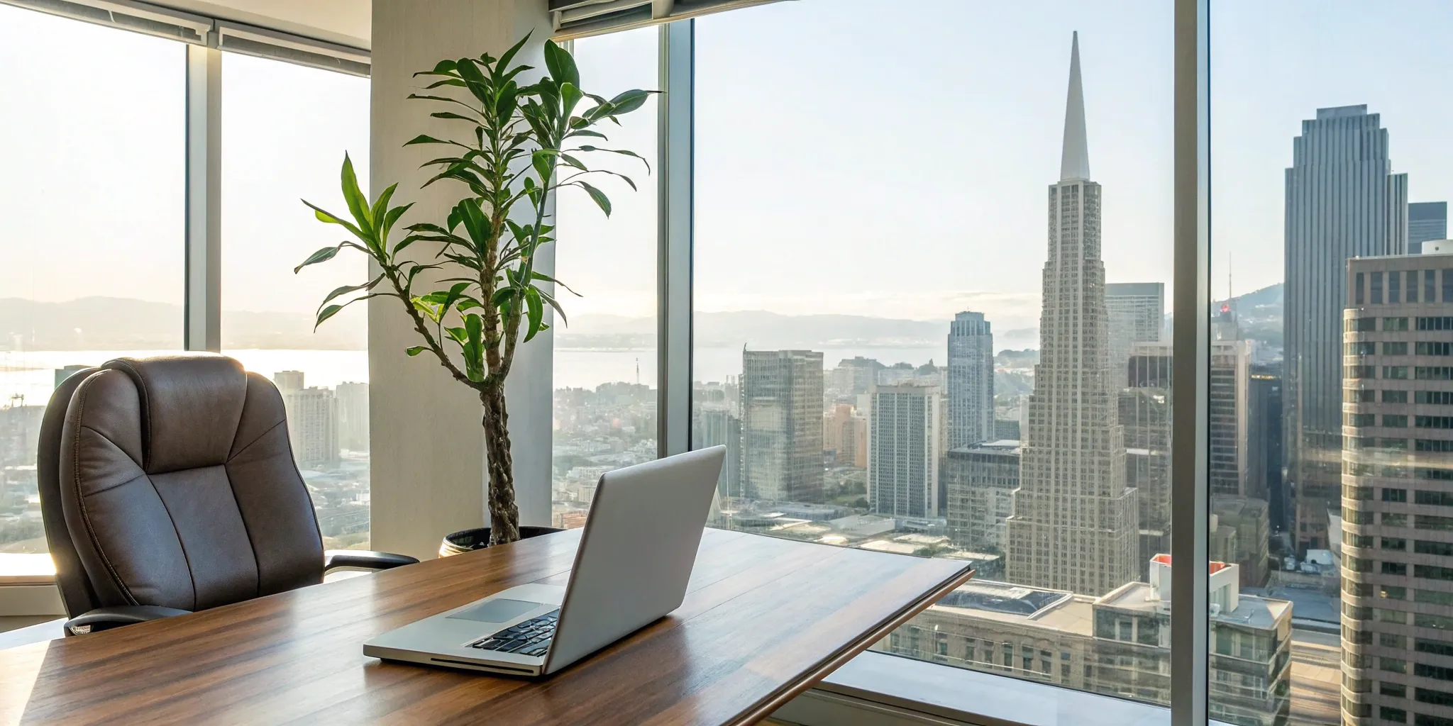 Landlord using a laptop to compare the best tenant screening services.