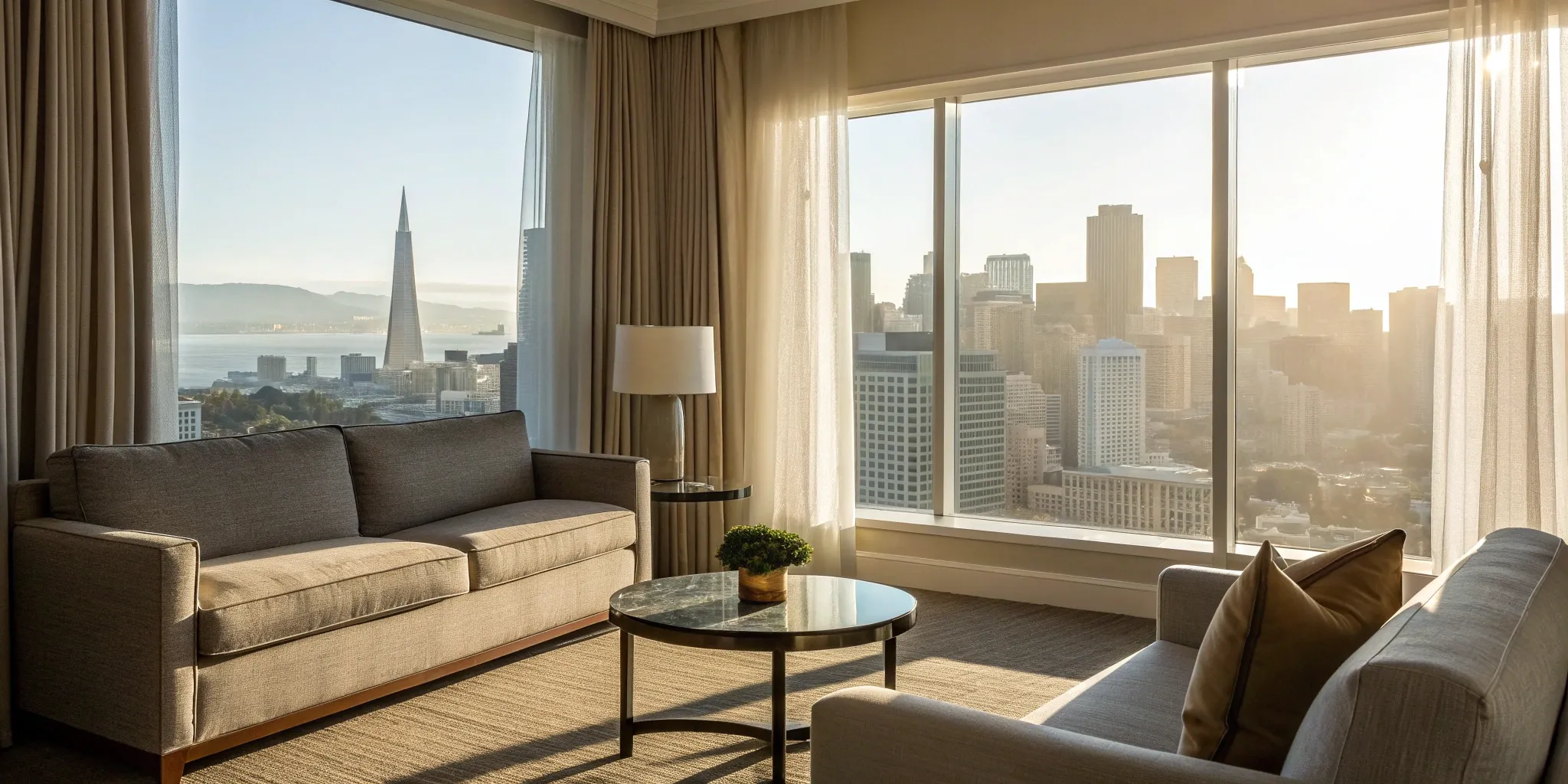 A modern apartment with a city view, a successful placement using apartment finder assistance.