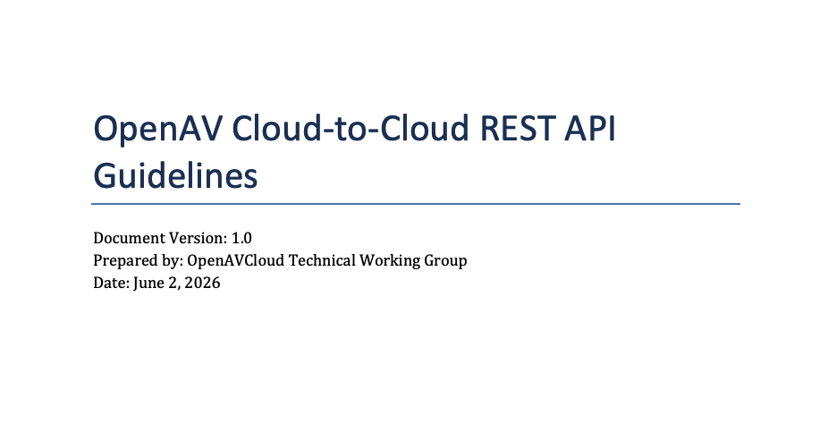 *** Preliminary Version*** Cloud-to-Cloud REST API Guidelines