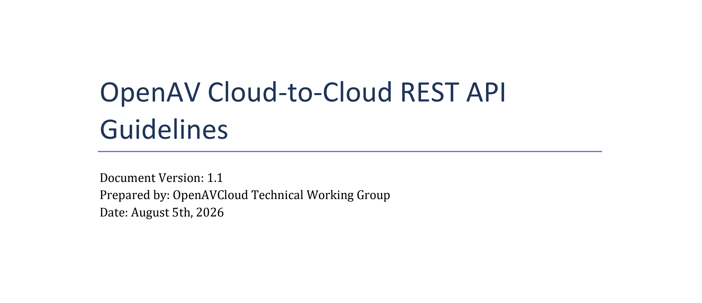 Cloud-to-Cloud REST API Guidelines
