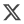 Black 'X' symbol or close icon on a transparent background.