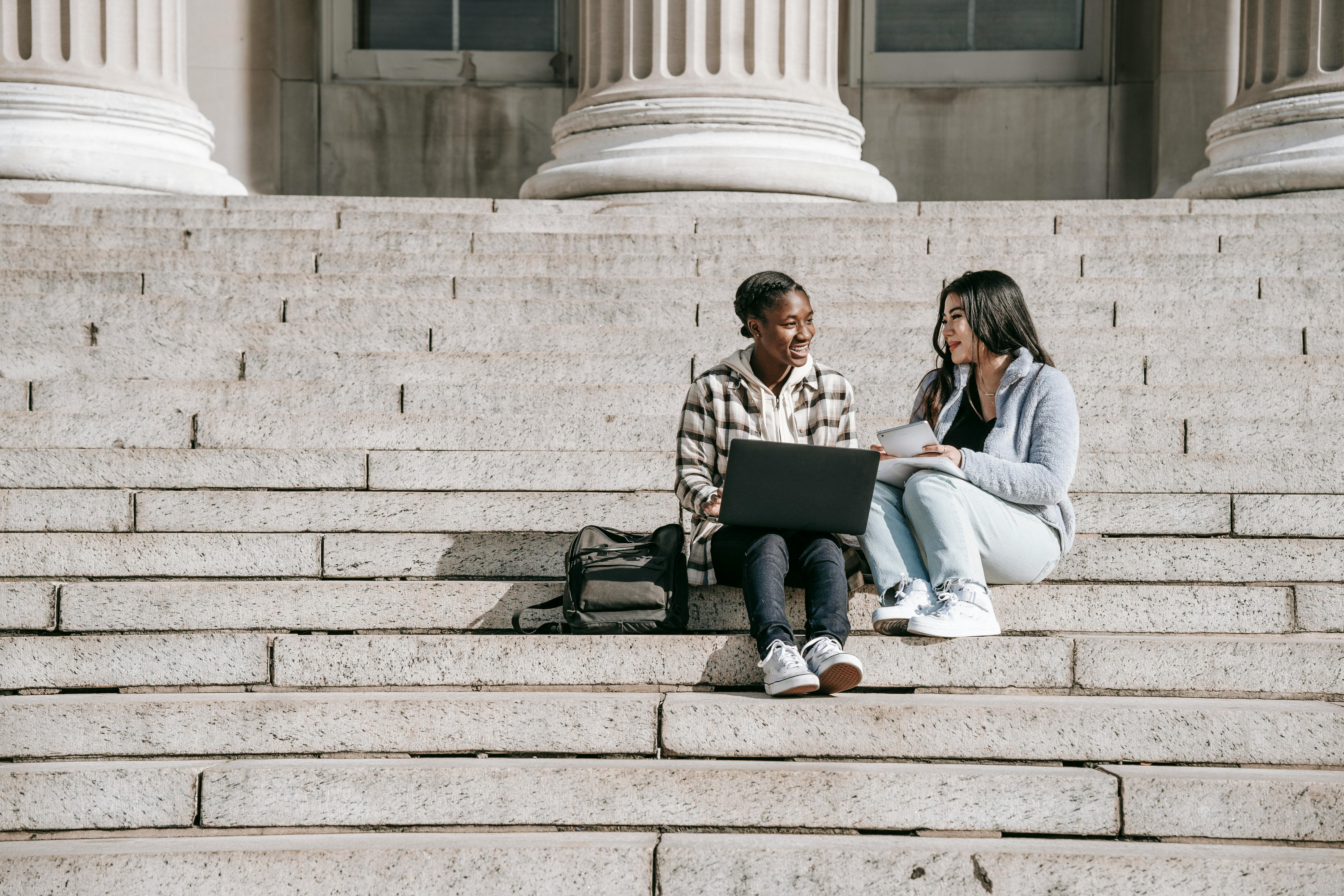 image of founders with a shared moment (for a edtech)