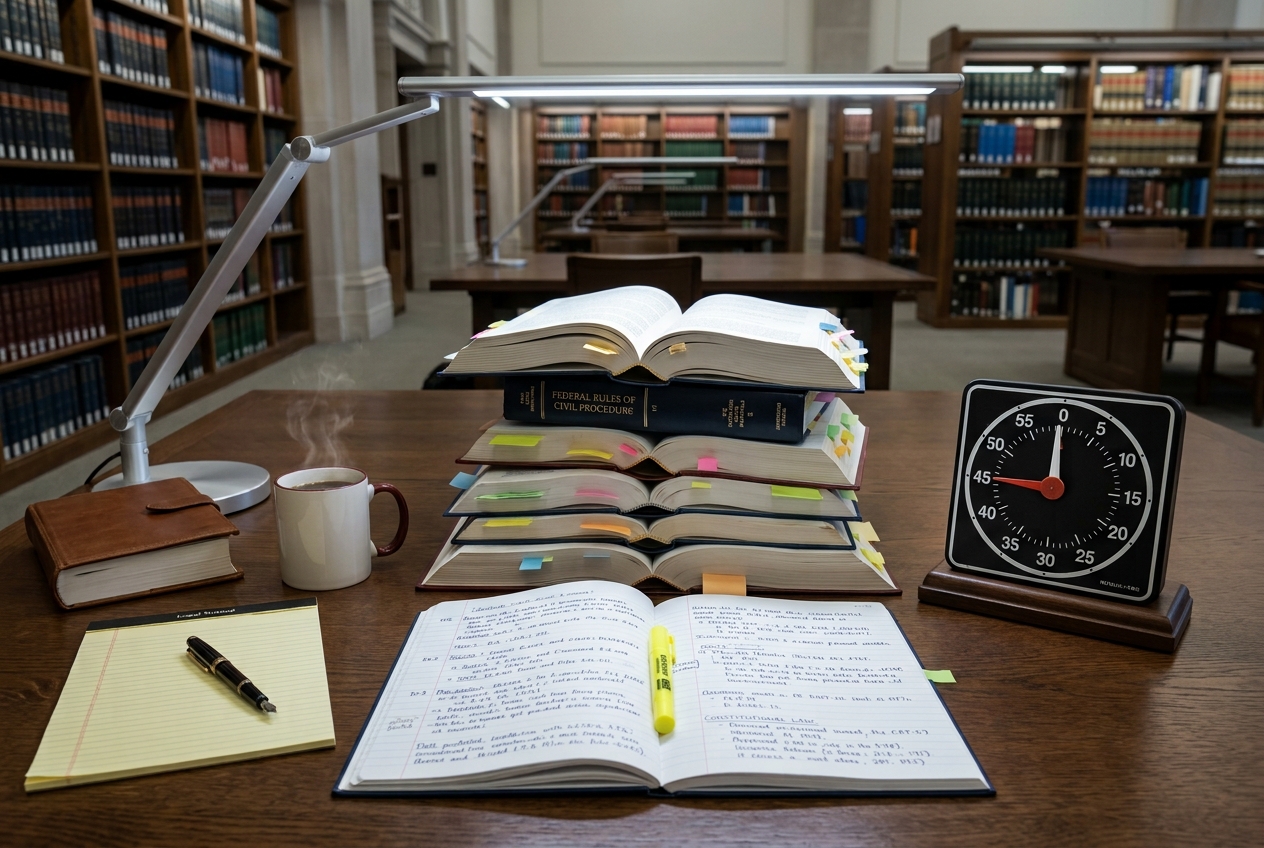 Study desk with timer