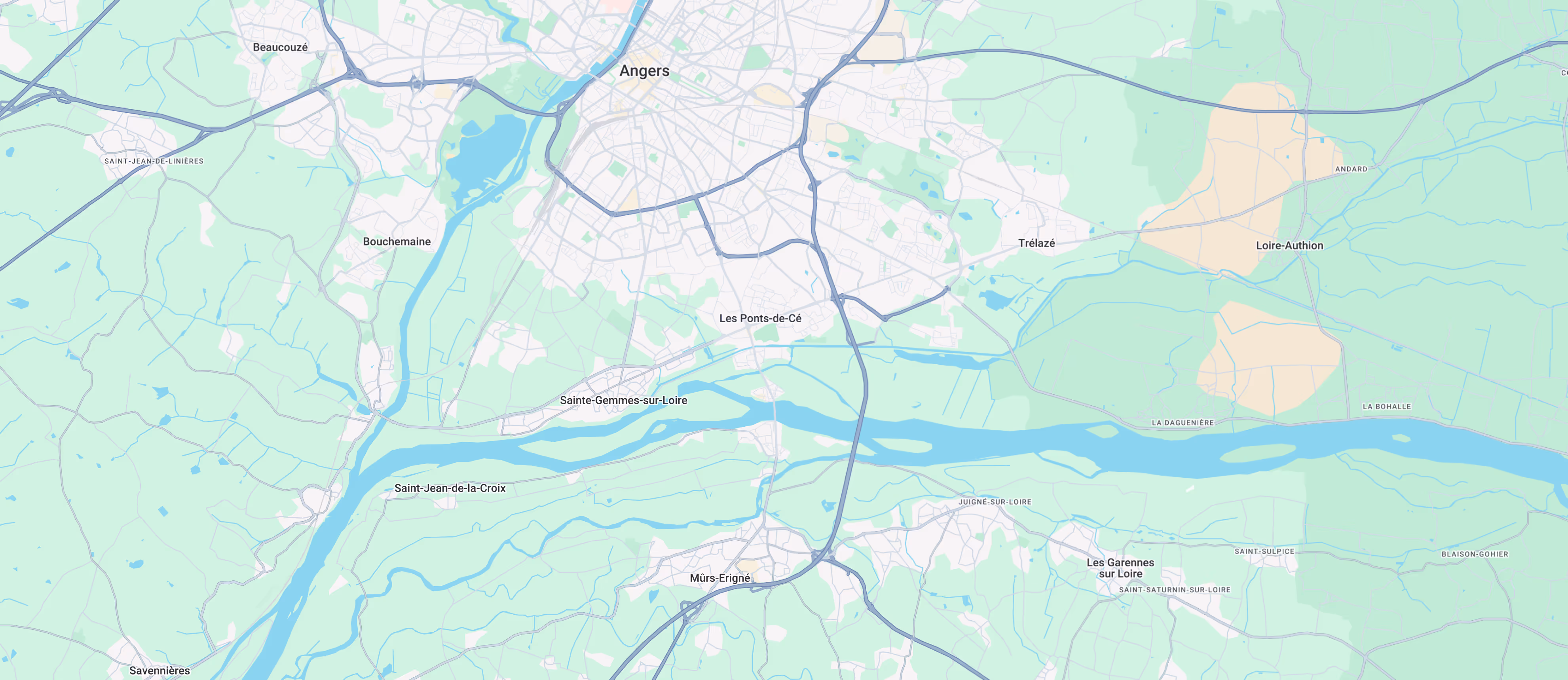 Carte Angers et son agglomération