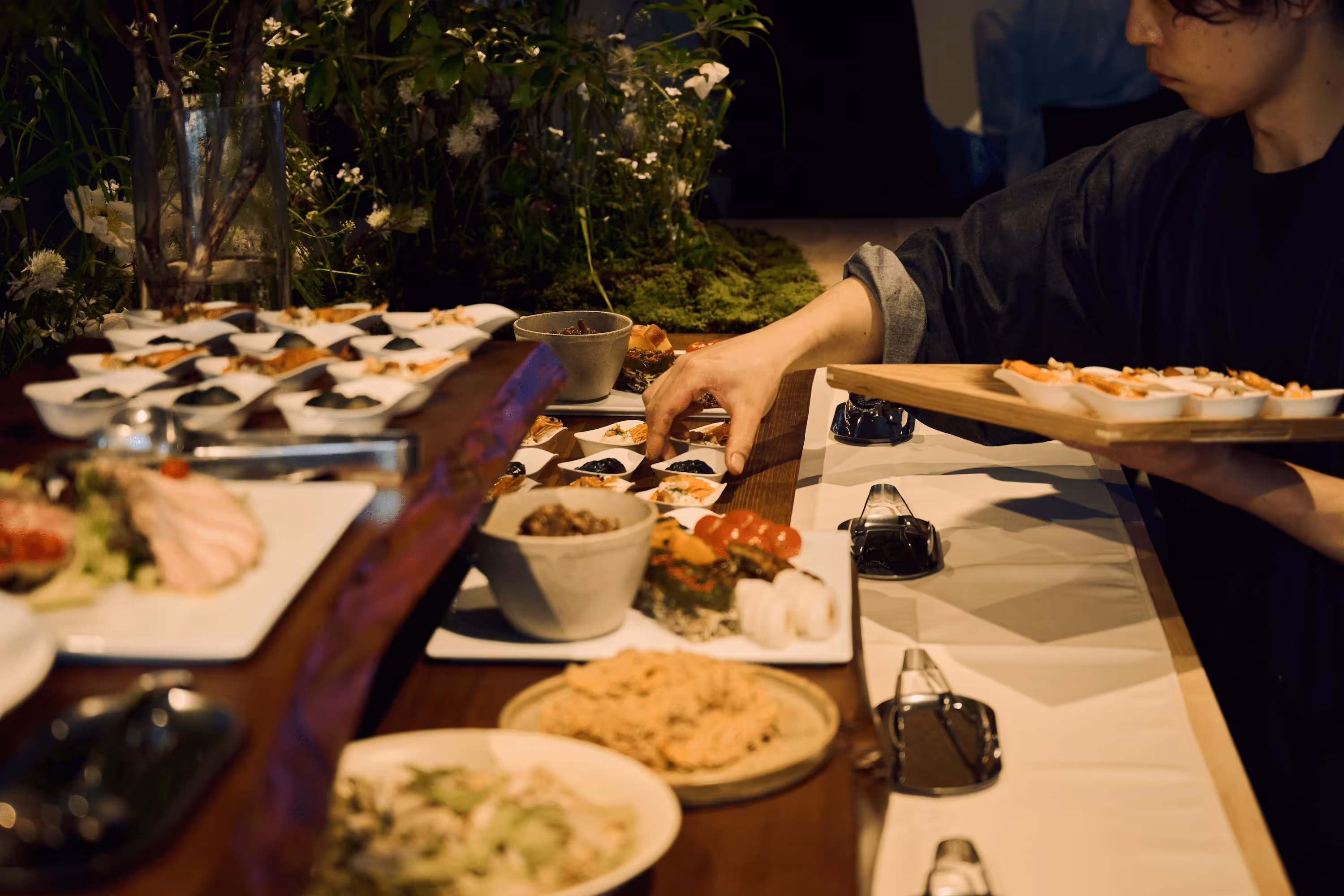catering foods on the table