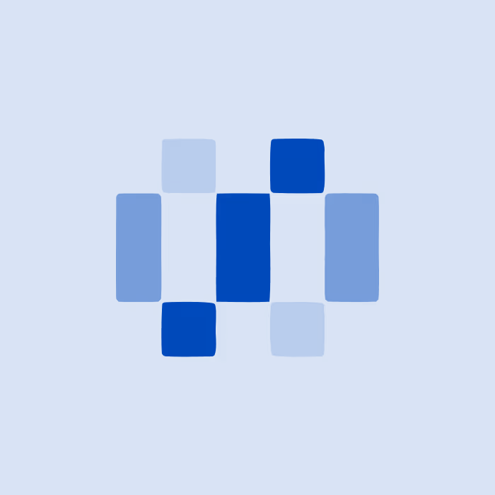 Blue icon of five simplified human figures standing in a group, symbolizing a community or team.
