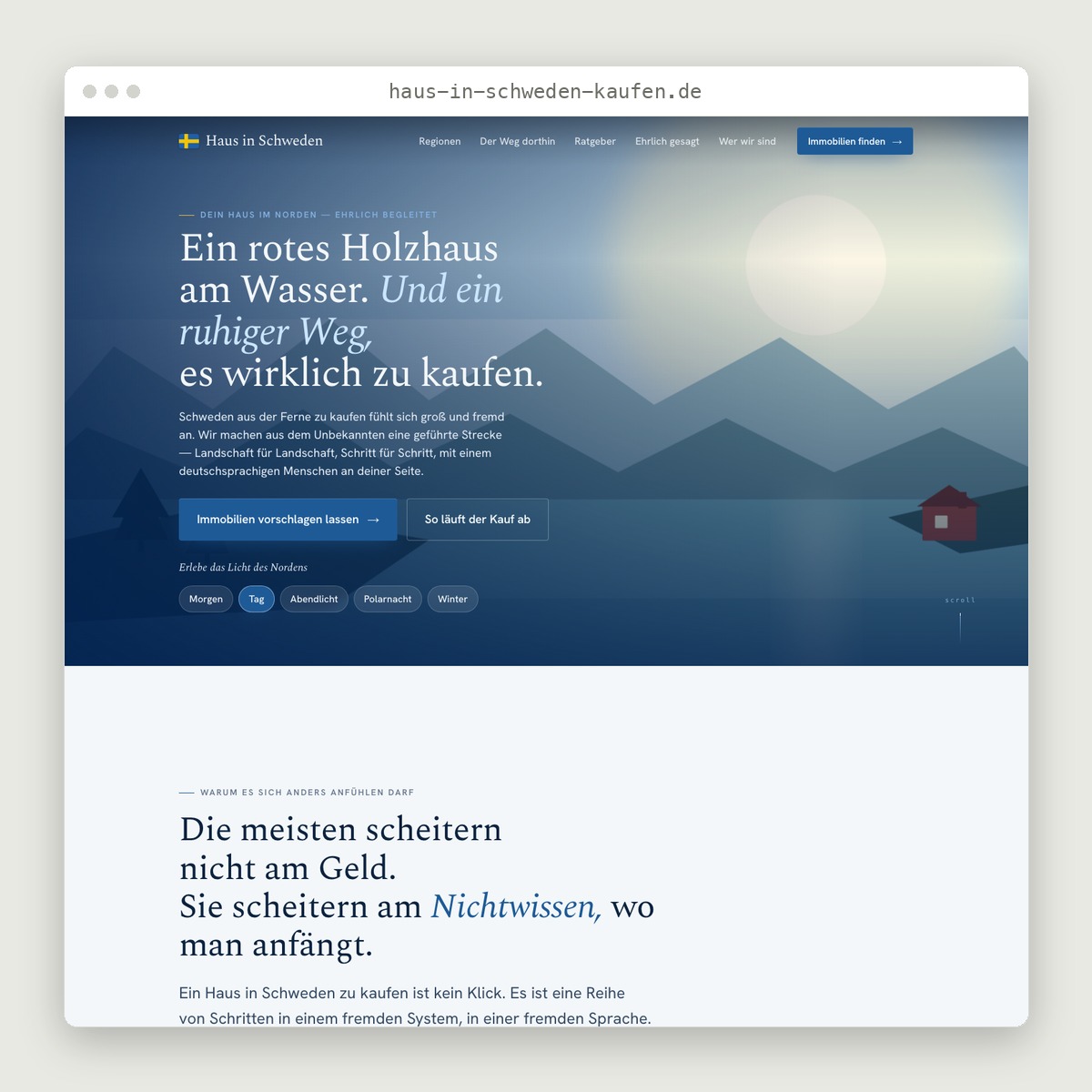 haus-in-schweden-kaufen.de — website in browser frame