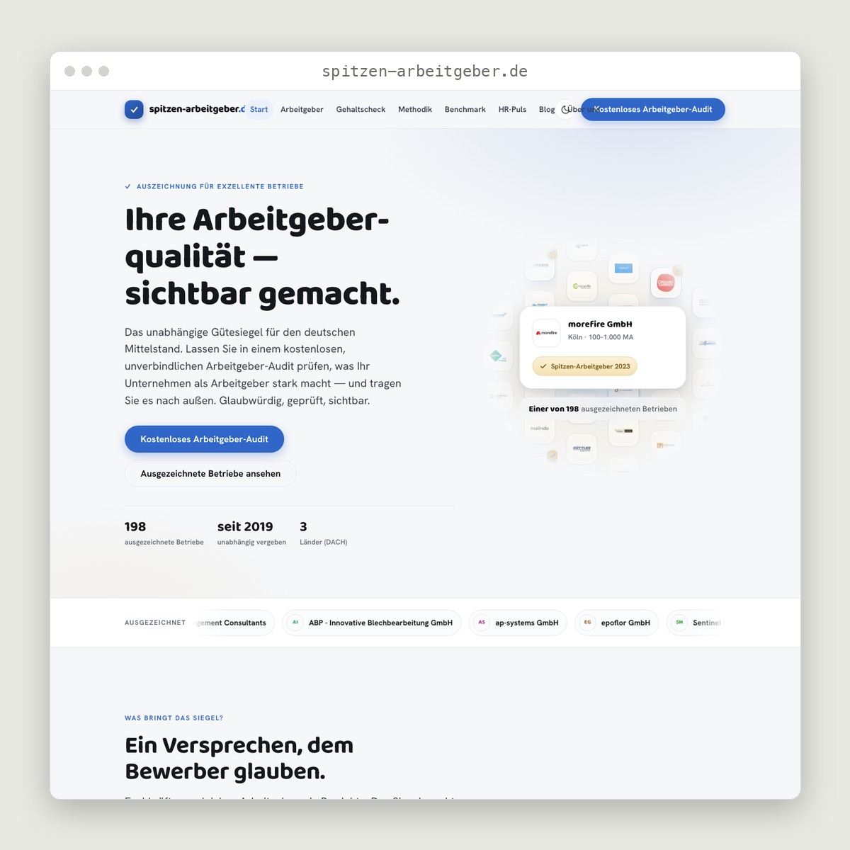 spitzen-arbeitgeber.de — website in browser frame