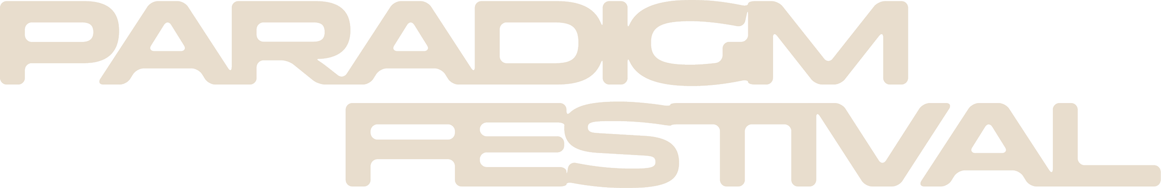 H1 hero text, paradigm festival