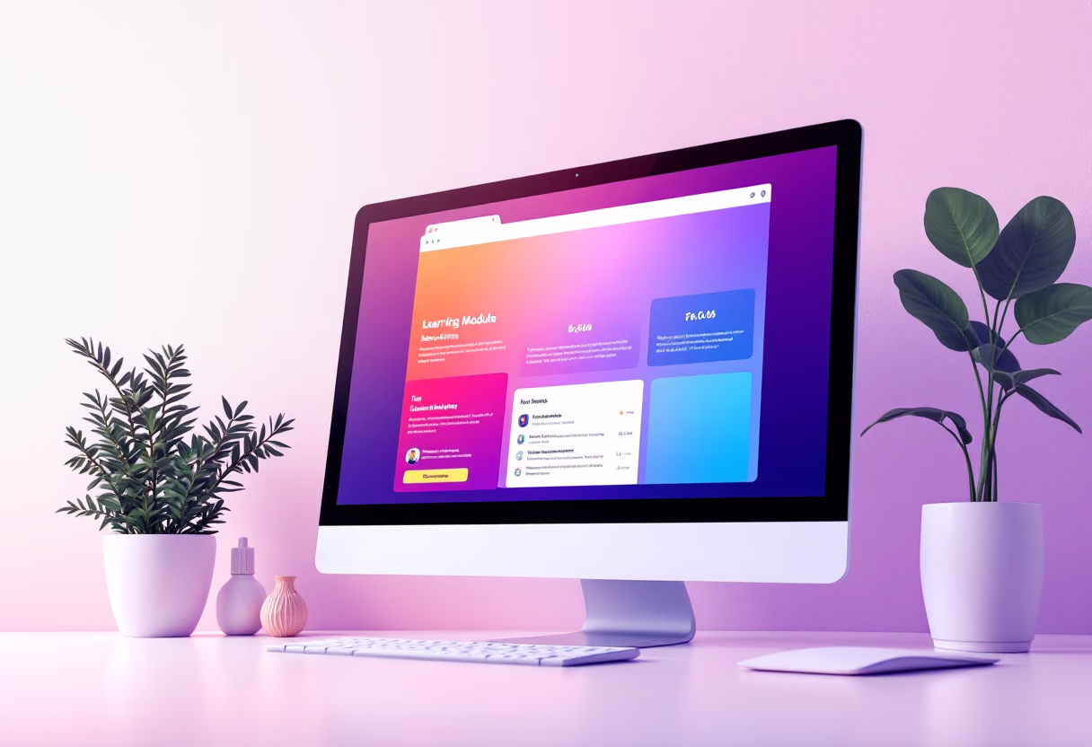 <subject>[interface] image of a screenshot of a learning module (for a edtech))</subject>