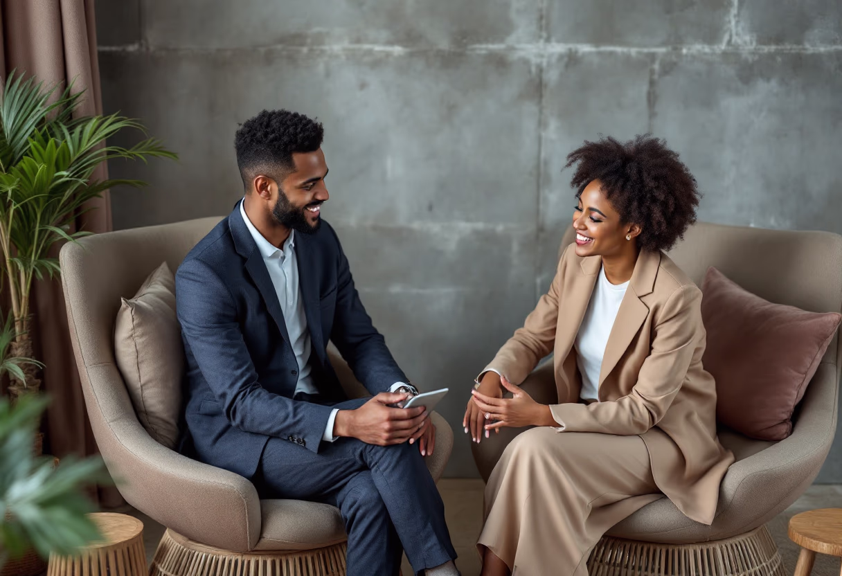 image of satisfied business client with accountant