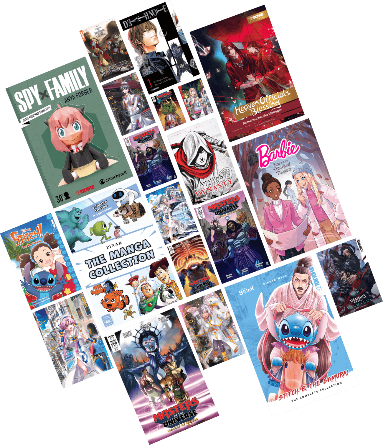 Collage of TOKYOPOP manga and anime covers