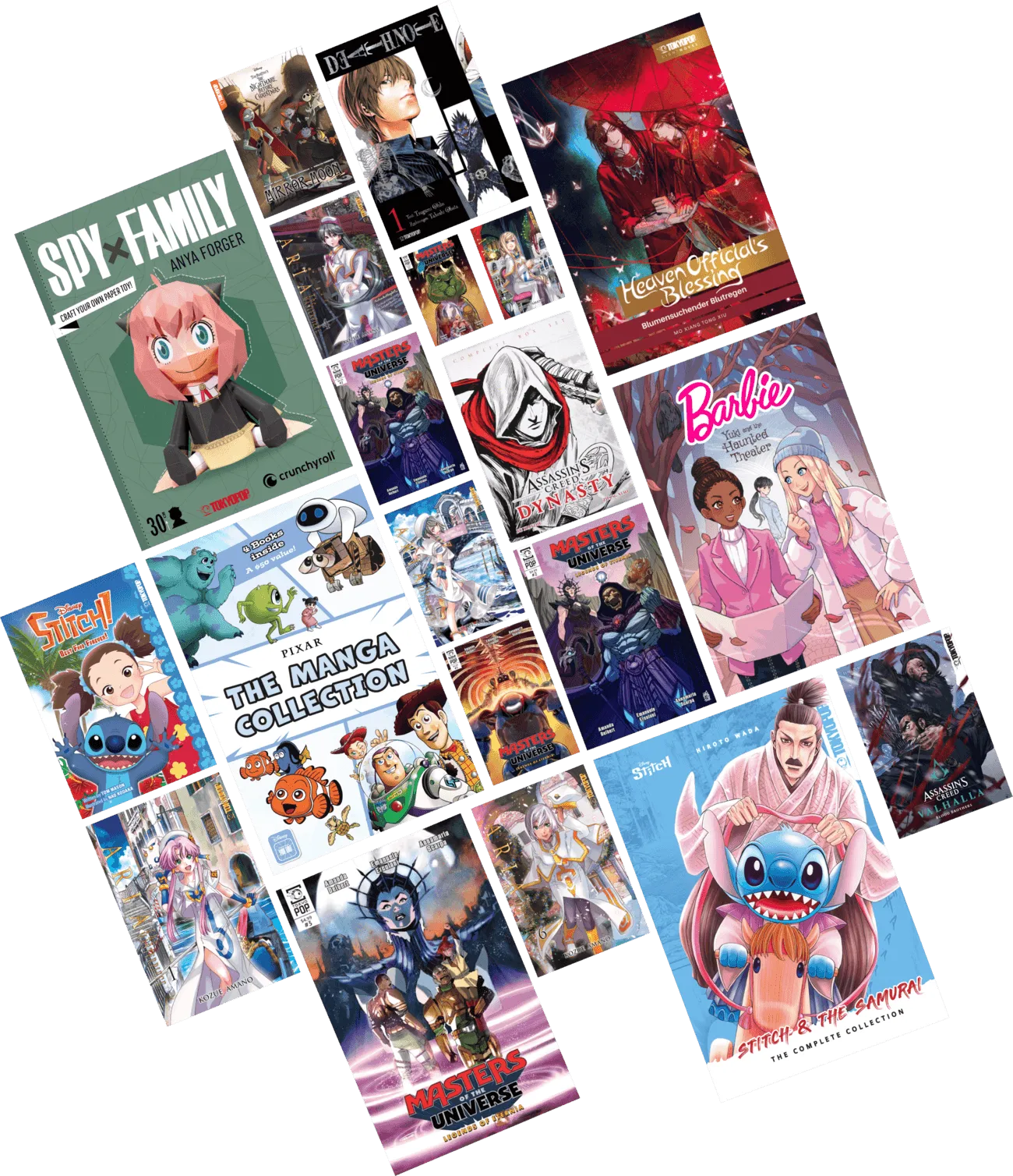 Collage of TOKYOPOP manga and anime covers