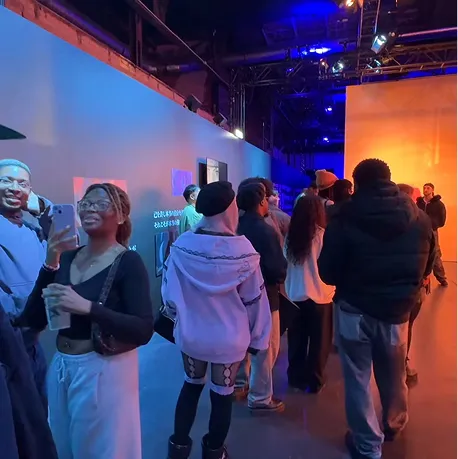 Fans at the NARUTO exhibition
