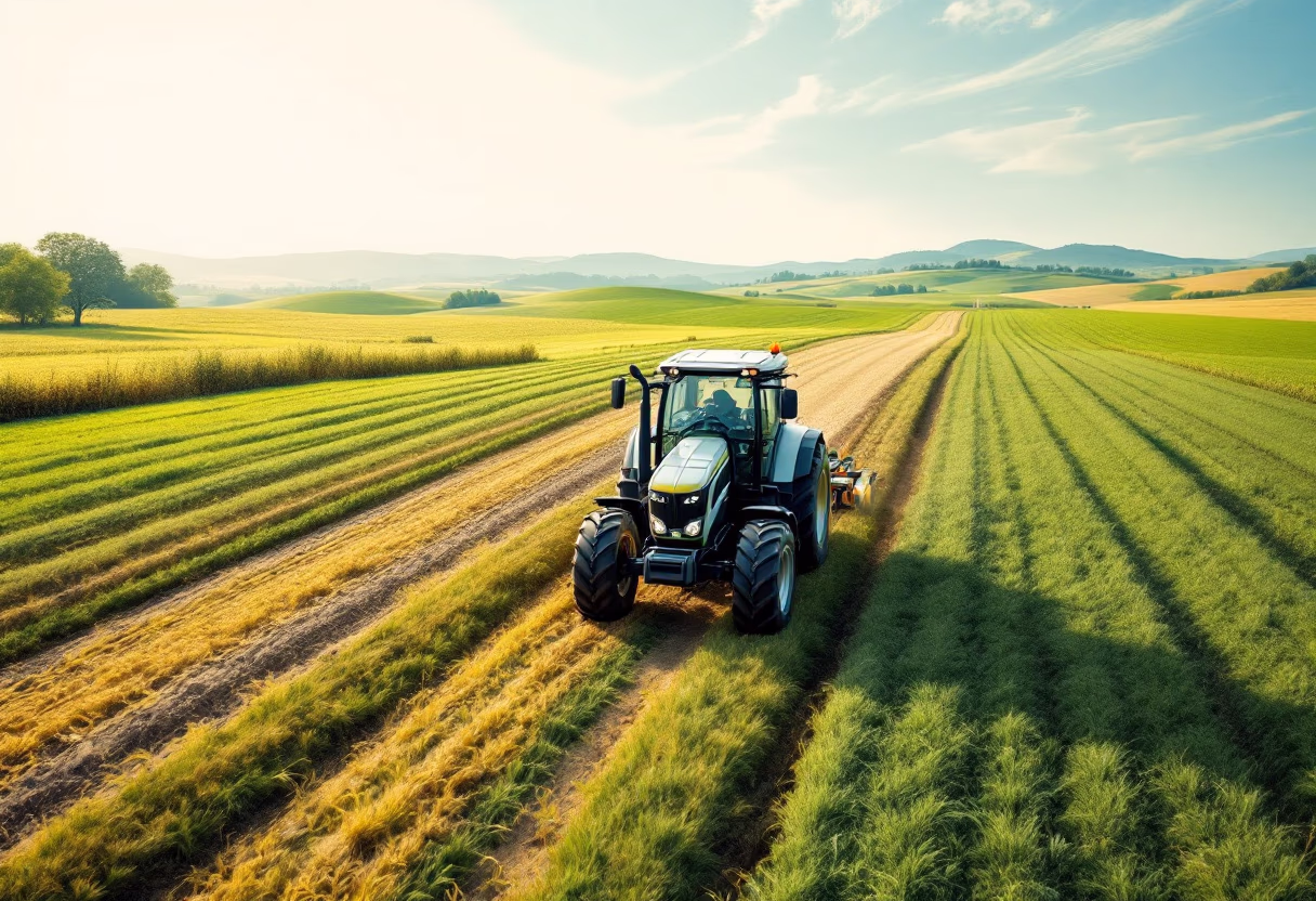 image of tractors in action