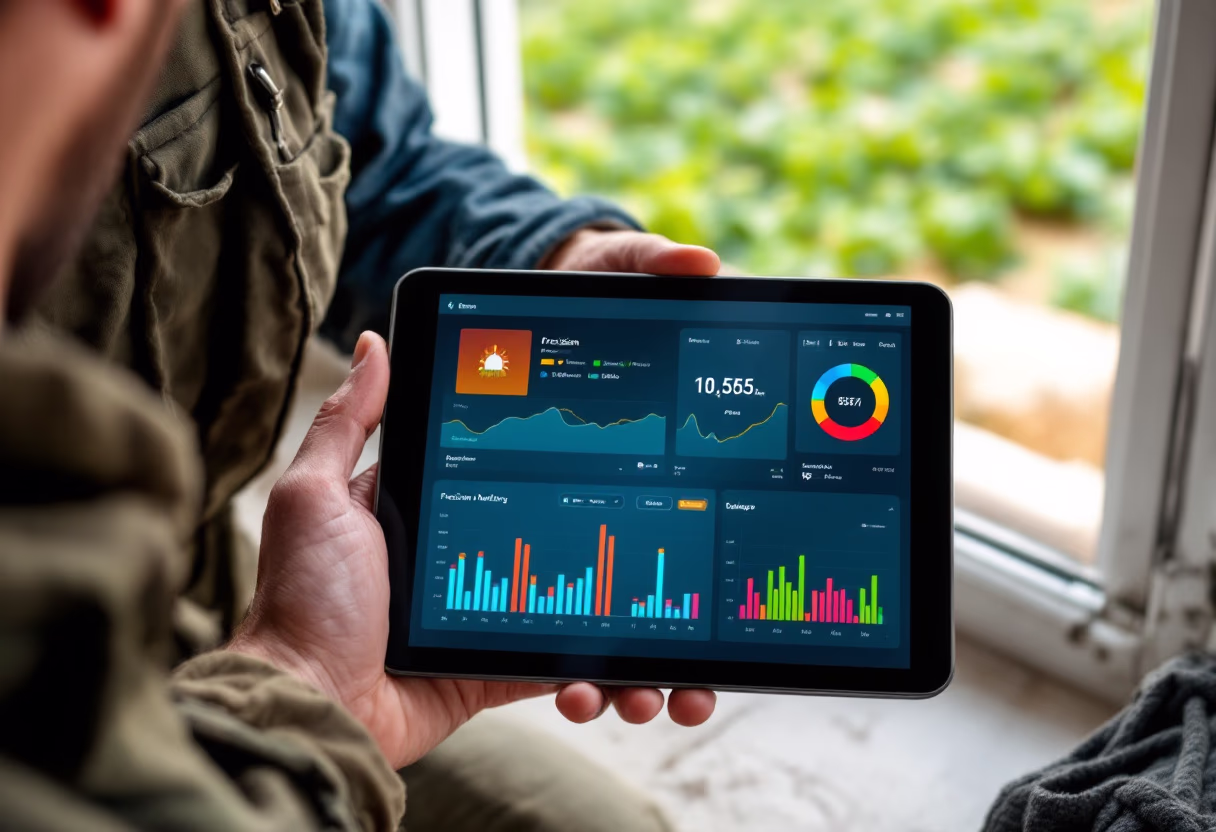 harvest monitoring tablet device