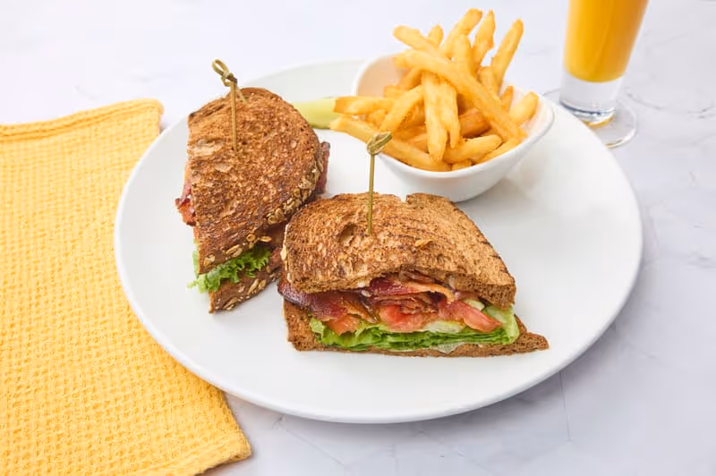Applewood-smoked bacon, lettuce, tomato and mayo on choice of toasted bread.