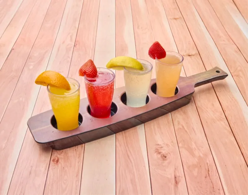 Wycliff Sparkling with orange juice, pomegranate, lemonade, and grapefruit.