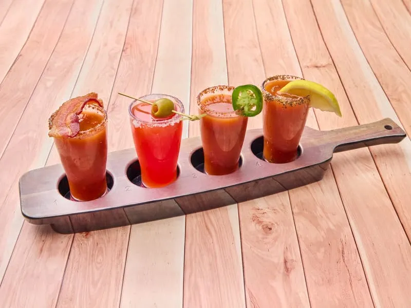 BYC Bloody Mary, Bloody Caesar, Bloody Maria and Red Snapper.