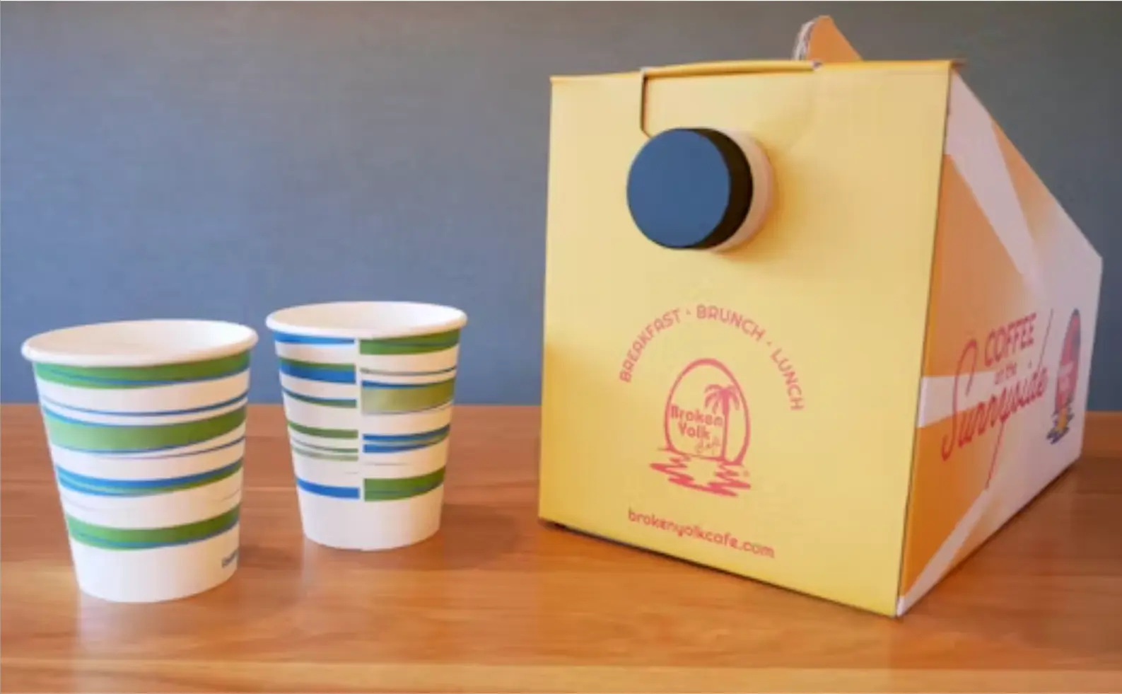 Our 96oz hot chocolate traveler serves 12 - 8oz cups.