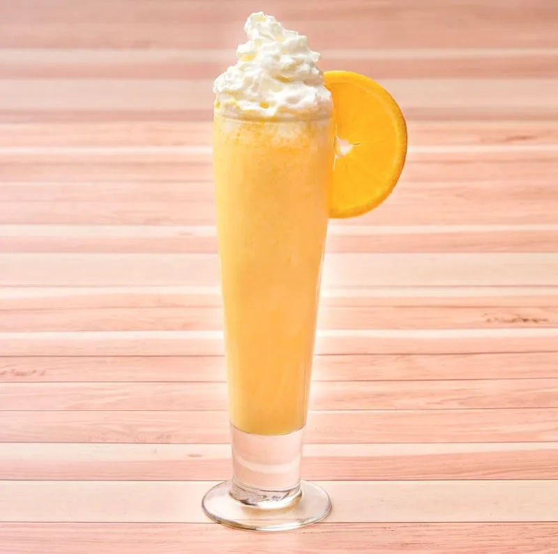 Fresh orange juice, vanilla cream, Wycliff Sparkling, wine-based vodka alternative.