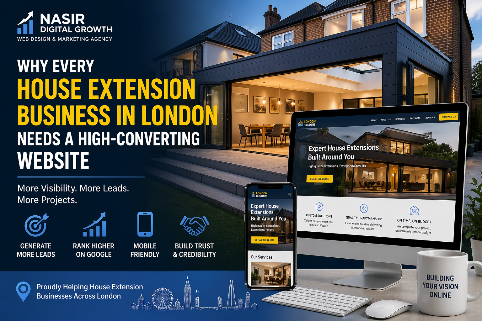 Why Every House Extension Business in London Needs a High-Converting Website: 10 Powerful Reasons to Grow Faster