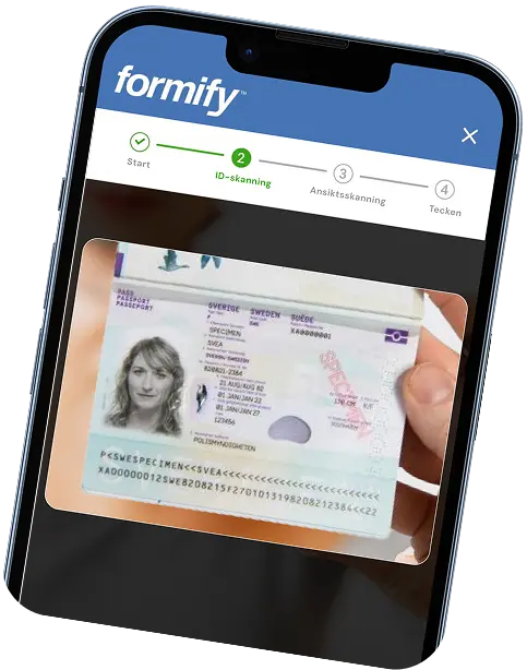 Contracts are compliant with EU law, with verified ID via passport scan and live selfie.