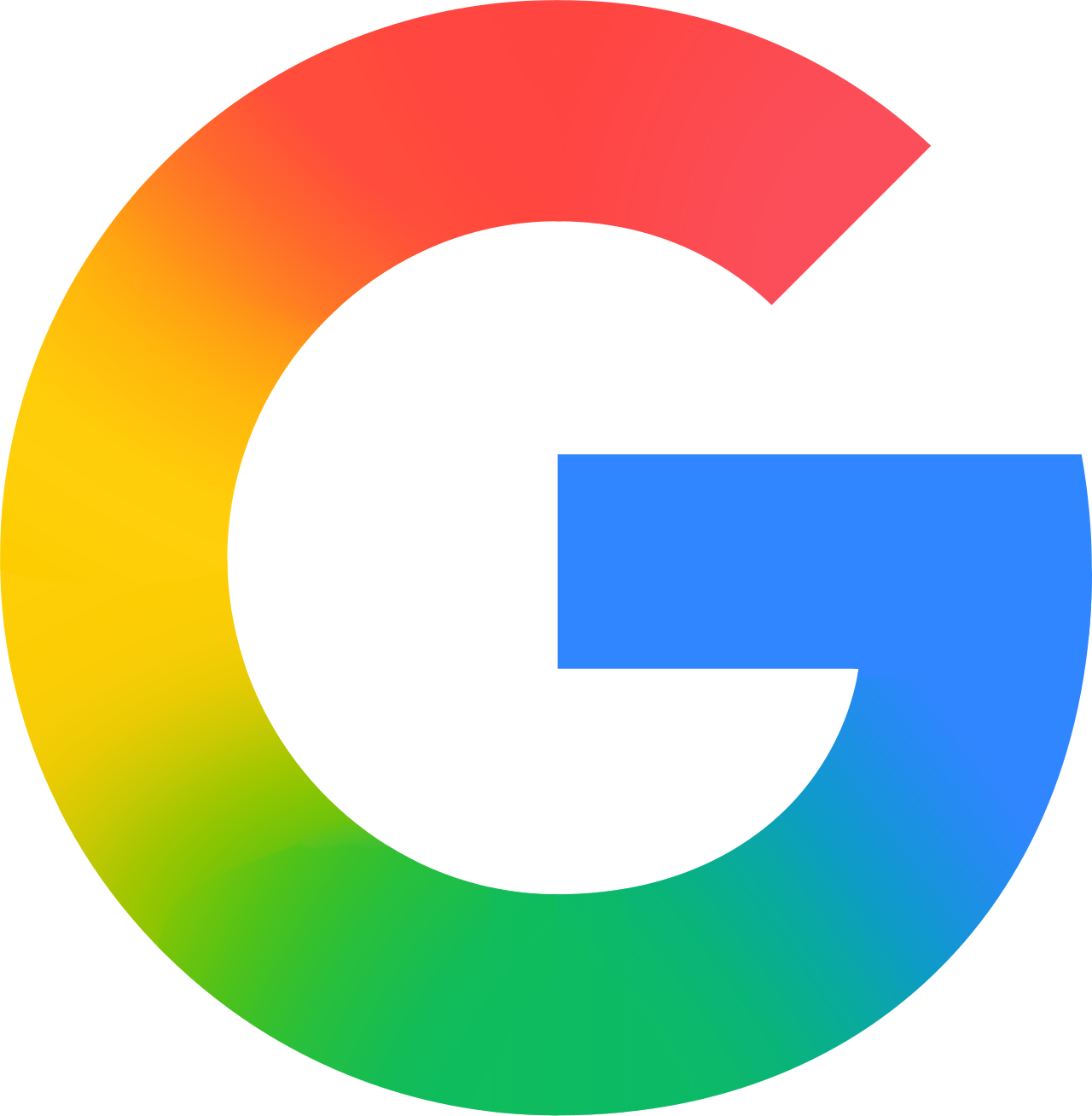 Multicolored Google letter G logo with red, yellow, green, and blue segments.