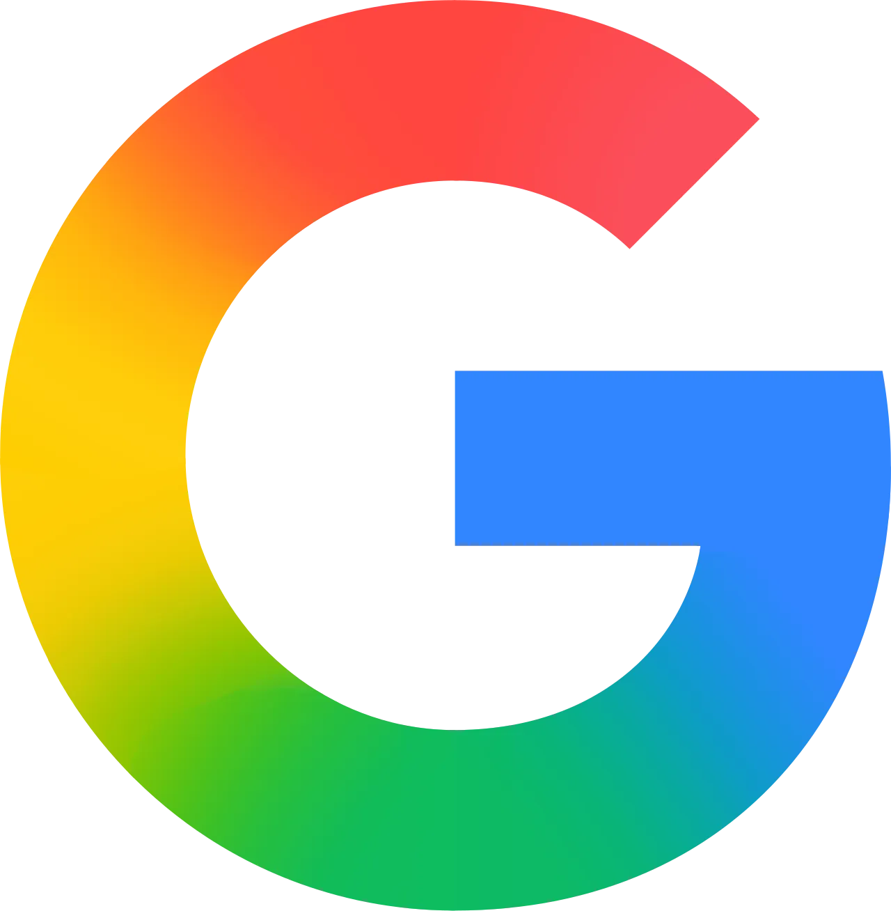 Multicolored Google letter G logo with red, yellow, green, and blue segments.