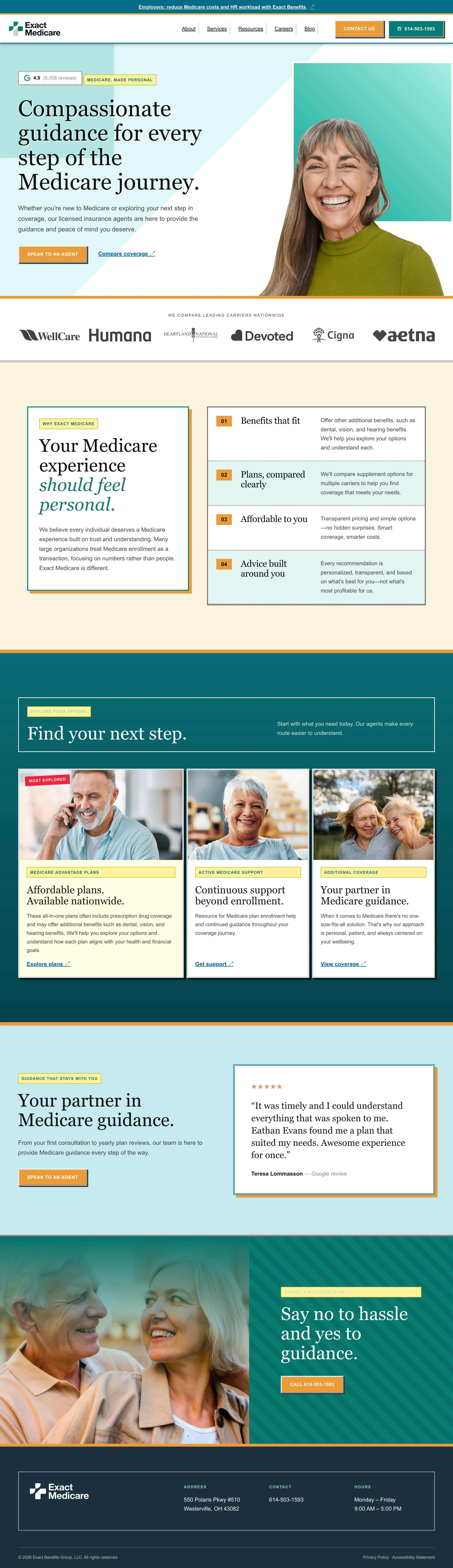Claude designed homepage with poor design