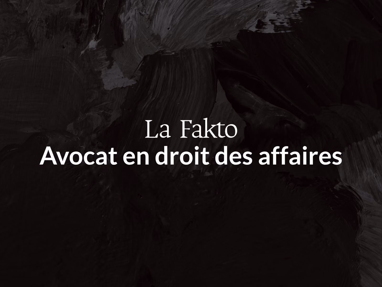 Avocat en droit des affaires