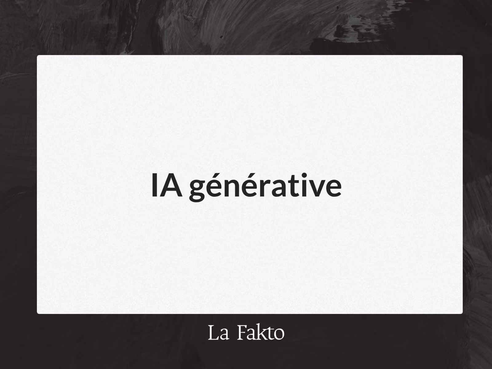 IA générative
