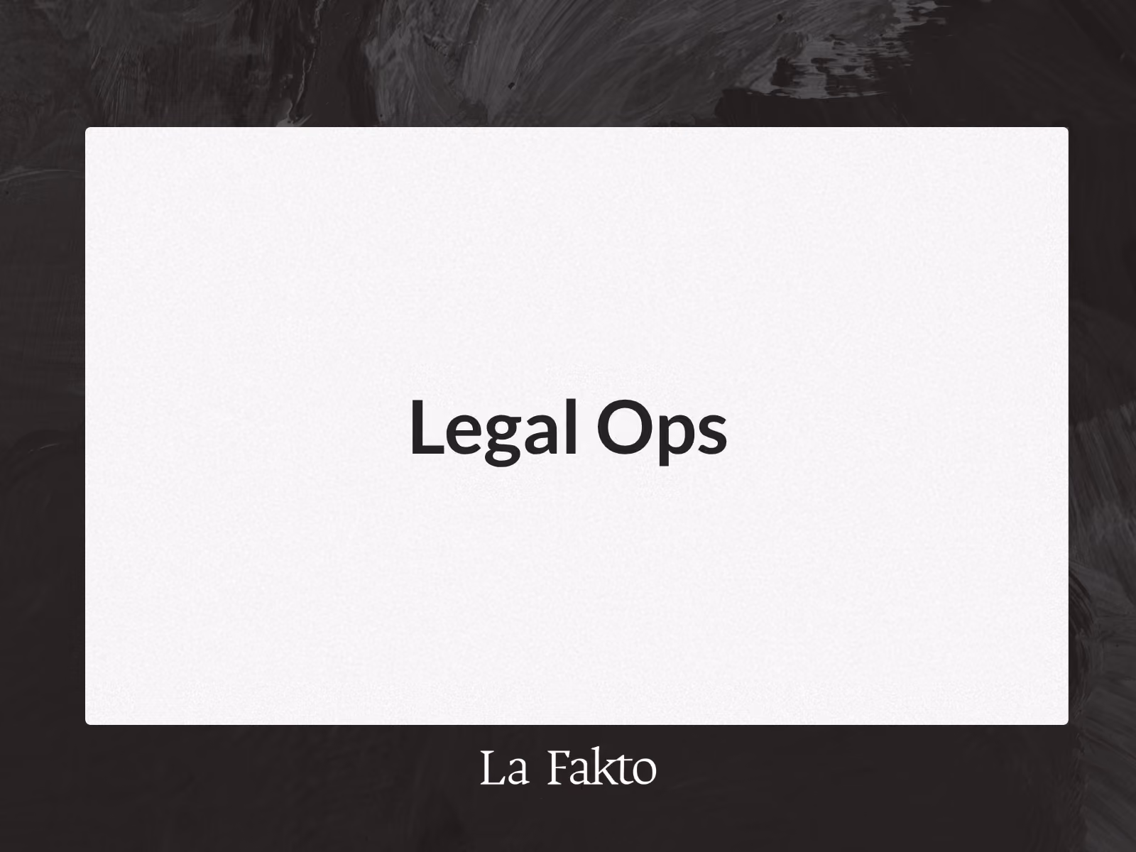 Legal Ops