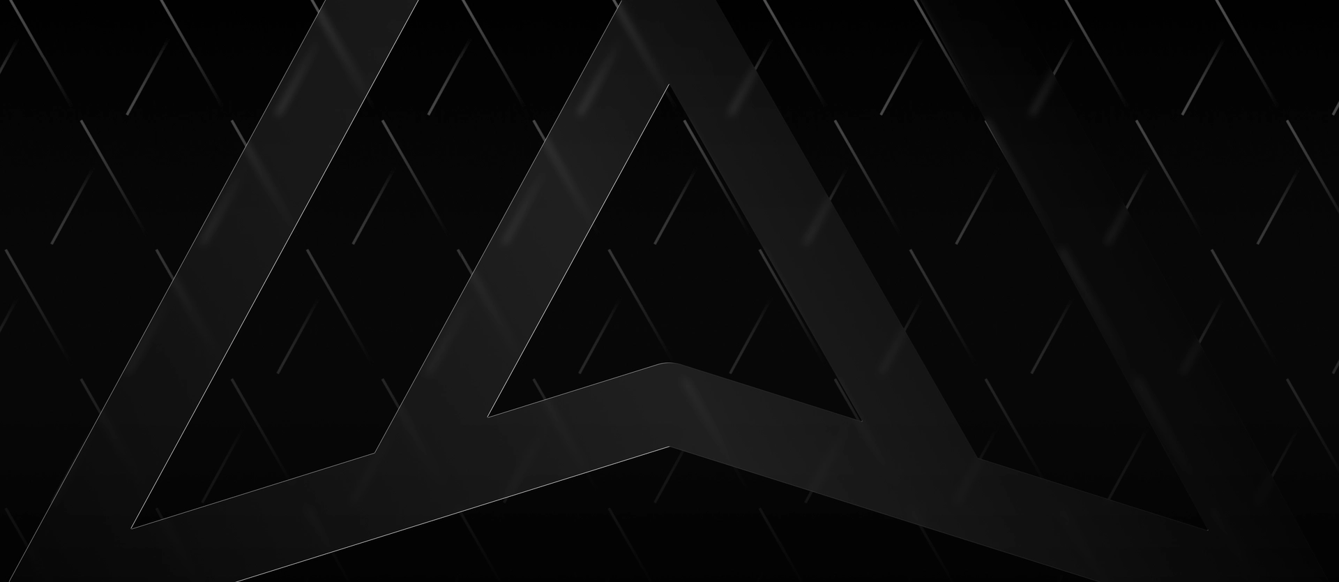 Dark abstract geometric design featuring overlapping large triangular shapes with subtle diagonal lines.