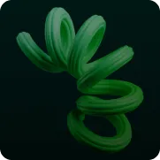 3D rendered green botanical leaves representing organic pipeline growth