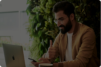 Executive reviewing growth metrics on a laptop