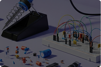 Close up of colorful electrical wires connected to a circuit board