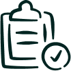 Clipboard check icon for getting on the market in weeks