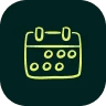 Calendar grid icon for fast delivery