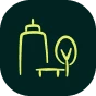 Office building icon for marketing the whole pipeline