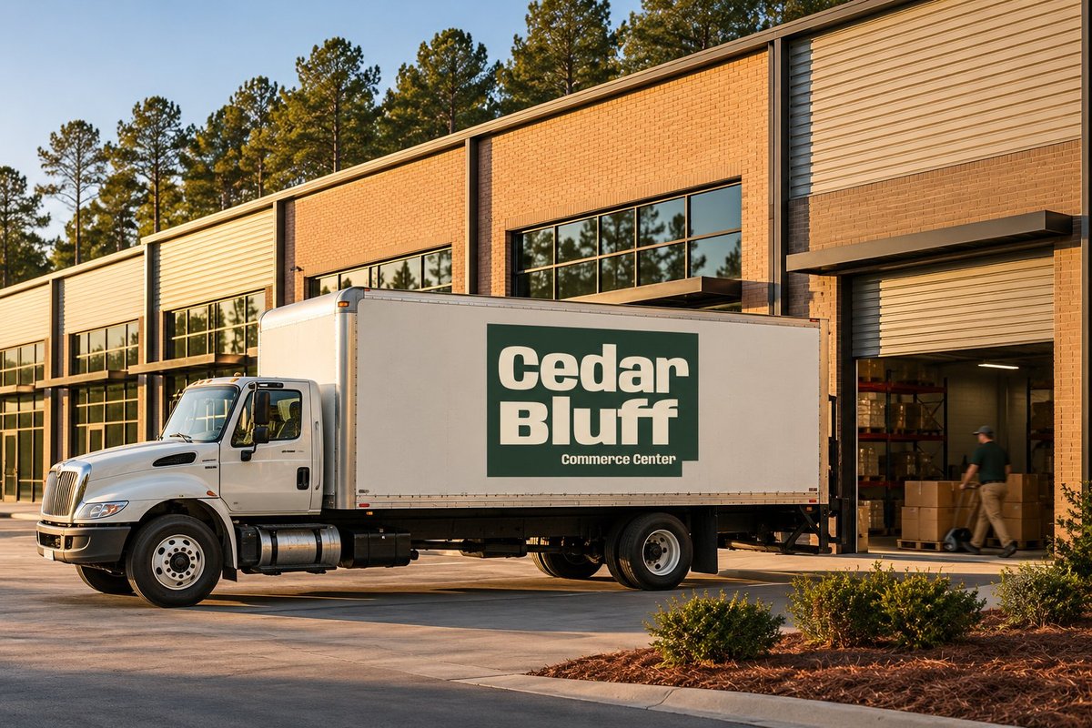 Cedar Bluff box truck at a loading dock