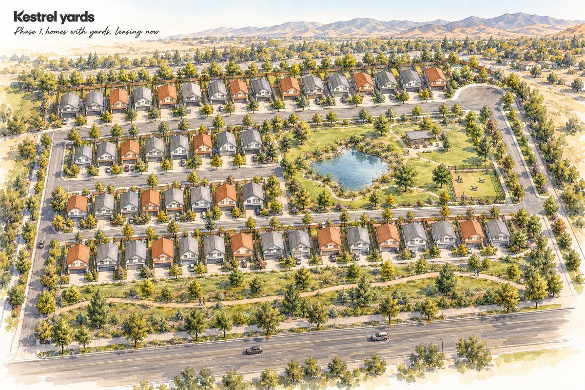 Kestrel Yards aerial site plan sketch